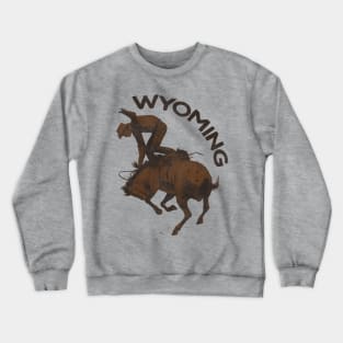 Wyoming Cowboy Vintage Travel Souvenir Crewneck Sweatshirt